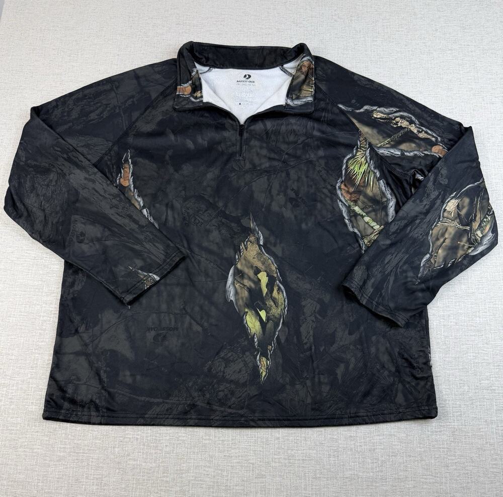 Mossy Oak Men’s 2XL Break-Up Eclipse Camo Quarter Zip Fleece Pullover